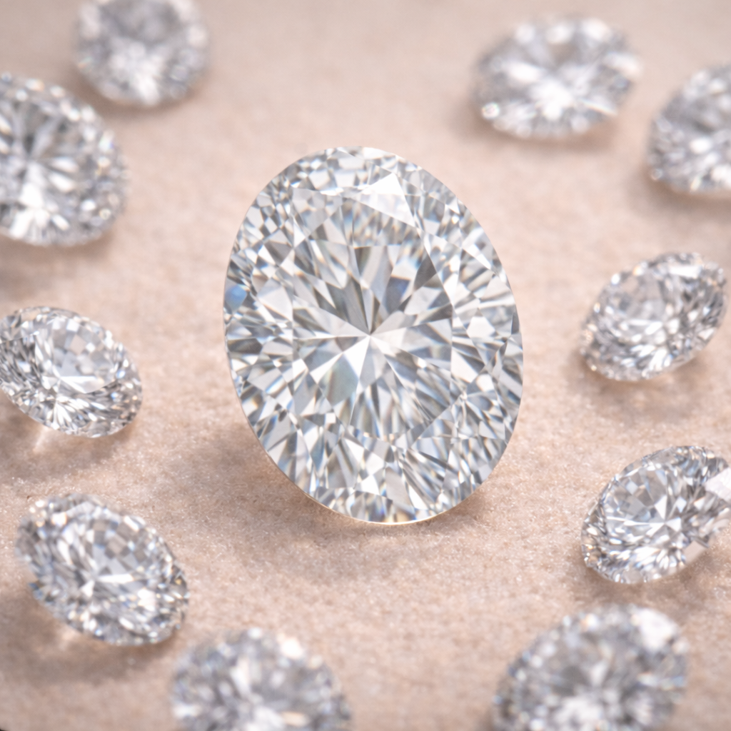 Close-up of Oval Halo Radiance