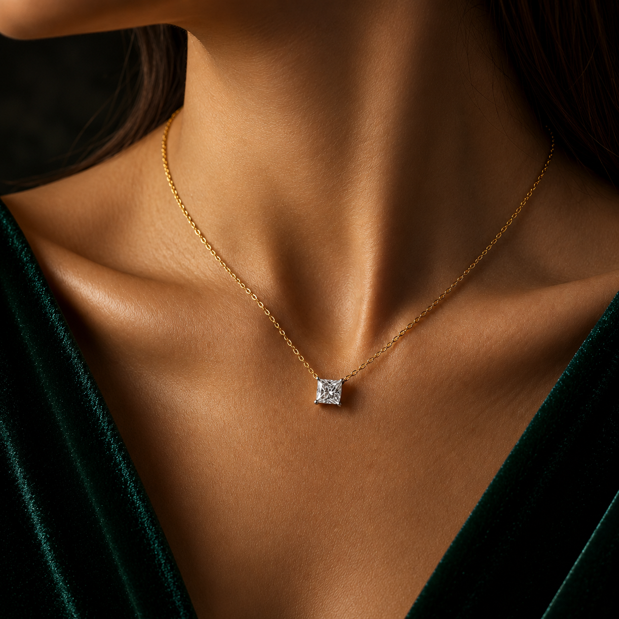 The Elara worn on neck
